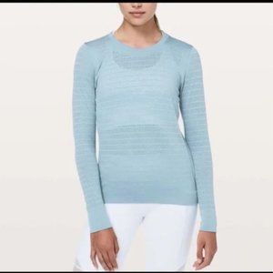 Lululemon Breeze By Long Sleeve Shirt Cascade Blue Size 6